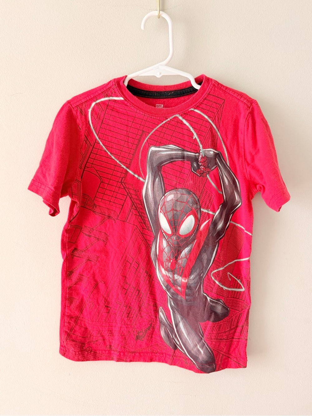 🕷️🕸️Marvel Miles Morales SPIDER-MAN LARGE Graphic T-Shirt Size 6/7